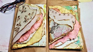 Junk Journal How to Make Torn Junk Journals  Tutorial for Beginners Part 2 Paper Outpost! :)