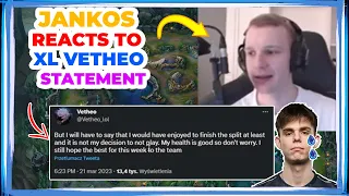 Jankos Reacts to VETHEO STATEMENT About Being BENCHED by XL 👀