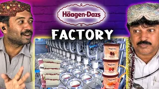 Tribal People React To INSIDE THE FACTORY HÄAGEN DAZS ICE CREAM MAKING MACHINES