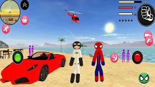 Batman Spider Stickman Rope Hero Gangster #2 - Android Gameplay