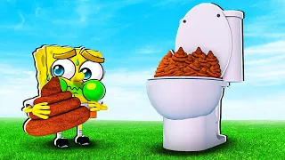 SPONGEBOB POOPS WITH FRIENDS IN ROBLOX...?!