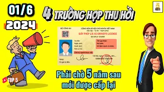 “HOT” Từ 01/6/2024 – 4 TRƯỜNG HỢP THU HỒI BẰNG LÁI XE ▶️ Phải chờ 5 năm sau mới được CẤP LẠI 🔴 TOP 5