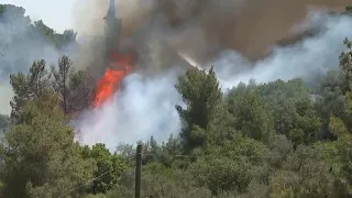 Firefighters respond to fire near Israel Museum in Jerusalem