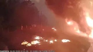 Dashcam Captures Speed Of Bushfire