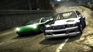 BMW M3 GTR vs Lamborghini Gallardo | Razor | first race | Need for Speed : Most Wanted (2005)