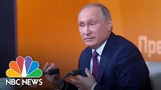 Vladimir Putin Scoffs At Suggestions Of Collusion Between Russia And Trump Campaign | NBC News