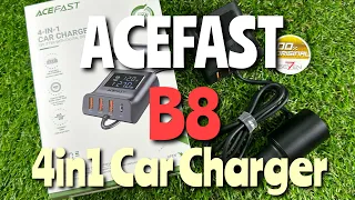 Acefast B8 4in1 Car charger 90W PD,QC(3A,1C) (ที่ชาร์จแบตแบบใช้ในรถยนต์รองรับระบบชาร์จเร็ว)#acefast
