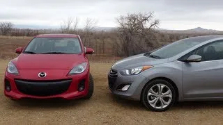 2013 Mazda3 vs Hyundai Elantra GT 0-60 MPH Performance Mashup Review