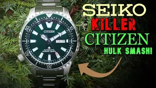 Hands On Upgraded CITIZEN Promaster Dive Automatic Hulk Seiko Killer 200m ISO Cert Dive Watch NY004