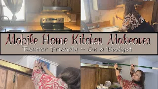 Mobile Home Makeover: Kitchen Remodel; #mobilehomeliving #diy