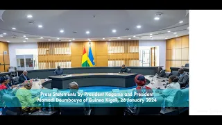 Press Statements by President Kagame and President Mamadi Doumbouya of Guinea | Kigali, 26 Jan 2024.