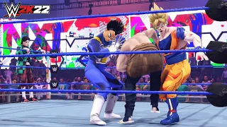 WWE 2K22 - Goku Vegeta vs Tanjiro Kamado Inosuke Hashibira