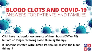 Question 3 - What to do if I have had a previous blood clot and become infected with COVID-19