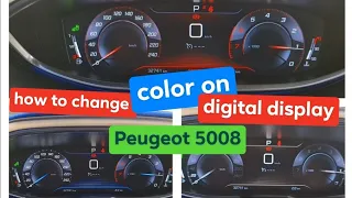 how to change color on the (Head-up) Digital display for Peugeot 5008?