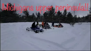 First Snowmobile trip of the season! #snowmobile #michigan #upperpeninsula