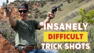 Some of the Most Difficult Shots I've Ever Done 😬 Revolver Trick Shots