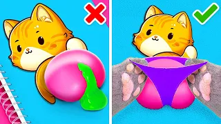 Sauvez le chat en peluche ✨ *FAIT MAISON Fidgets and Cool Hacks* (Fidgets et ASTUCE)