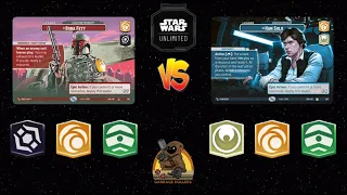 Boba Command vs Han Command | Star Wars Unlimited Premier Gameplay | Bo3