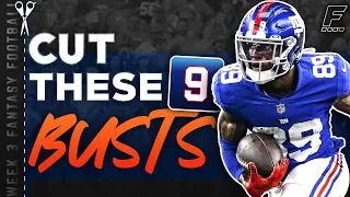 It's Time to Cut These 9 Players | Busts for Week 3 and Beyond (2022 Fantasy Football)