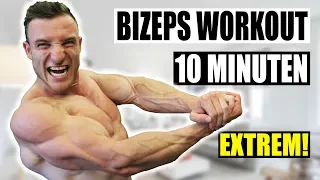 10 Minuten Bizeps Workout für Zuhause | Kombinationsworkout für Qualitätsmuskulatur - Sascha Huber