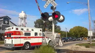 Broken crossing gate, Plainfield illinois