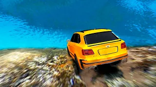 GTA 4 Cliff Drops & Crashes (with Real Cars Mods) ep.24
