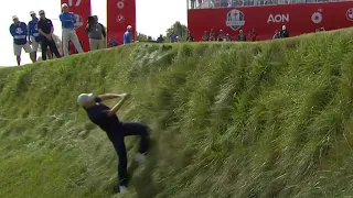 Greatest EVER Shot In Ryder Cup, Jordan Spieth Nearly Injures Himself Pulling Off Impossible Shot