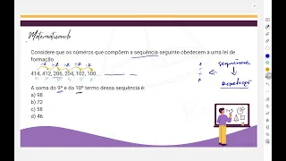 Qual a soma do 9º e do 10º números da sequência? @Matematicandooo #raciociniologicoparaconcursos