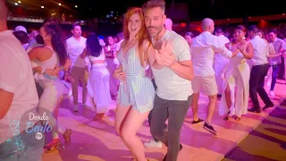 Dancing Salsa Social at Euroson Latino in Cancun Mexico #salsadancing