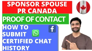 SPOUSE PR CANADA PROOF OF CONTACT - CHAT HISTORY & CERTIFIED TRANSLATION