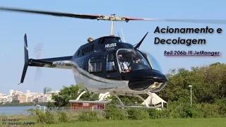 Acionamento e decolagem Bell 206 / PT-HUR