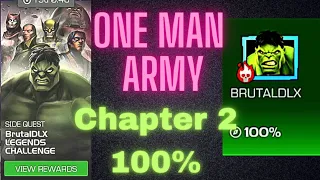 Side Quest BrutalDLX Legends Challenge Chapter 2 100% With only one man mcoc hearthacker