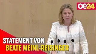 Nationalrat-Sondersitzung: Statement von Meinl-Reisinger