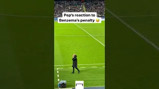 Pep Guardiola's reaction to Karim Benzema's penalty 😅