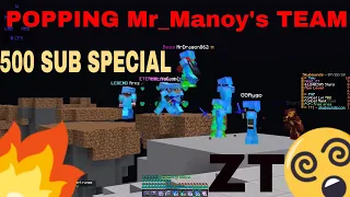 500 SUB SPECIAL!! TONS OF WARZONE PVP// POPPING Mr_Manoy AND HIS TEAM // Minecraft Skybounds PvP