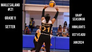 Maile Salang Highlights UAAP Season 86 UST vs ADU January 2024