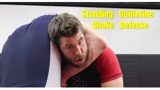 Standing Guillotine Choke Defense With 2 Takedowns