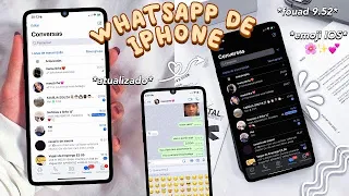 SAIU🔥 Whatsapp igual iPhone no android ATUALIZADO IOS 16 com emoji de iPhone e funções novas 2023🤍