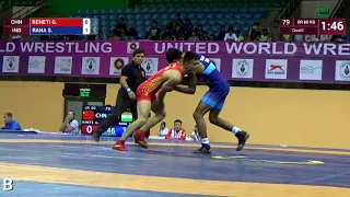 Qual. GR - 60 kg: G. REHETI (CHN) v. S. RANA (IND)