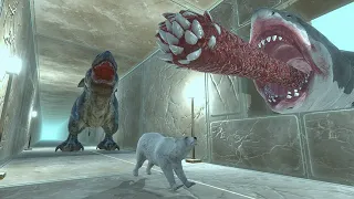 Tunnel of Nightmares Challenge | Escape from Mutant Sharks - Animal Revolt Battle Simulator