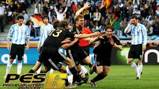 Argentina 0 vs Alemania 4 - World Cup 2010 - Pes 6