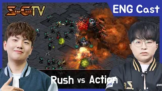 [ENG] "Incredible play!" Rush vs Action (TvZ) - Starcraft Remastered (StarCastTV English) N-418