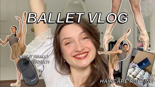 Ballerina VLOG | Stretching routine, How to curl your hair with a straightener, unboxing HAUL, dance