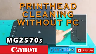 CANON MG2570S | PRINT HEAD CLEANING & NOZZLE CHECK WITHOUT PC | ENGLISH