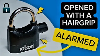 Opening an alarmed padlock with a hairgrip. #lockpicking #locksport #security