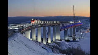Подсветка нового моста в Мурманской области