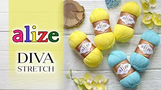 Обзор эластичной пряжи Alize Diva Stretch (Ализе Дива Стрейч) 🏖 Идеальная пляжная нить