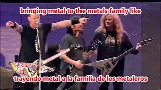 The Big Four -  Am I Evil? - sub castellano + lyrics - Metallica - Megadeth - Slayer - Anthrax