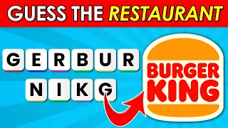 Guess the Fast Food Restaurant by Scrambled Name 🍕🍽 | Junk Food Edition 🍔