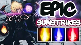 EPIC Sunstrike Skillshot Compilation by the World's Best Invoker Players ft. Miracle & more - Dota 2